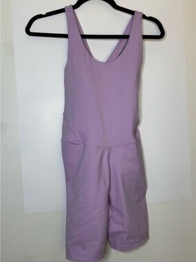 Lavender One-Piece Active Short Romper